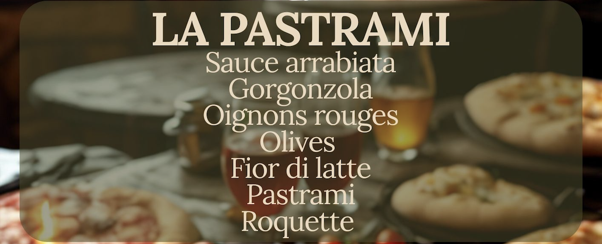 Pizza du mois de juillet : La pastrami
