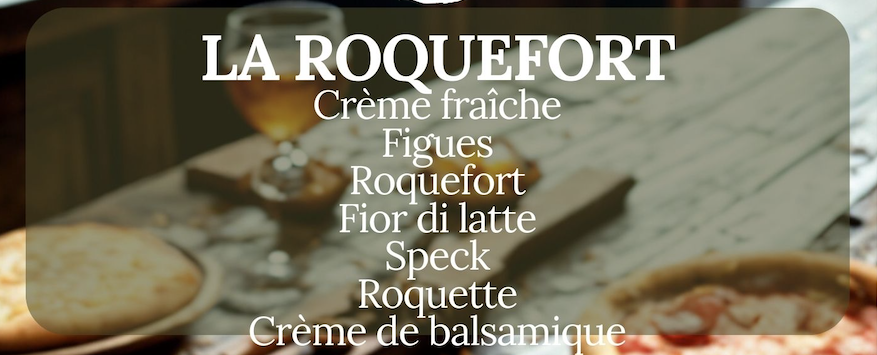 La pizza du mois d’octobre : La Roquefort