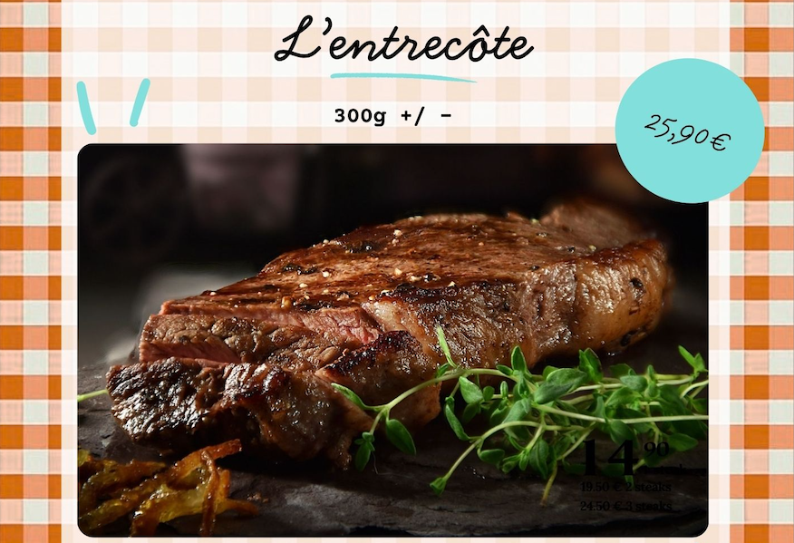 L’entrecôte, c’est tous les jours chez Baïla !